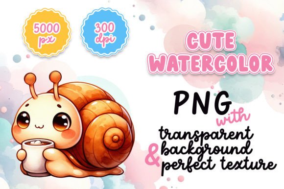 Cute Watercolor Snail with Hot Cocoa: A Delightful Illustration for Bloggers & Digital Publishers