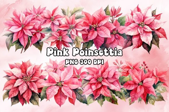Pink Poinsettia Watercolor: A Designer’s Honest Take for Real Embroidery Use
