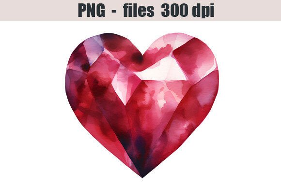 Ruby Heart Watercolor Clipart: A Fresh Editorial Illustration for Content Publishers