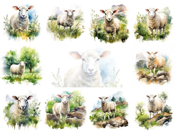 Sheep Watercolor Illustrations Bundle: A Blog Designer’s Review for Content Publishers