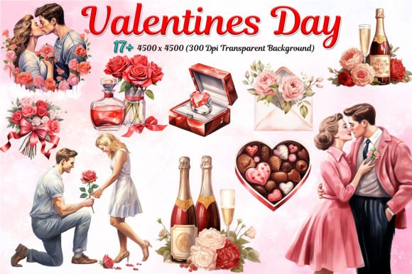 Valentine's Day Watercolor Illustrations for Bloggers & Publishers