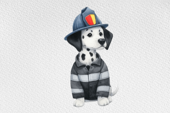 Watercolor Dalmatian Fireman Clipart PNG Review for Real Embroidery Use