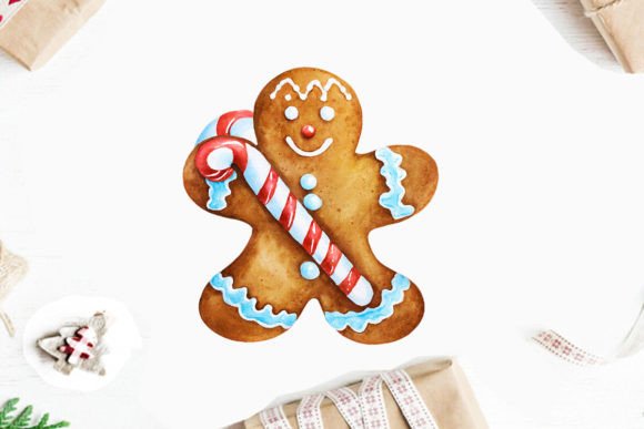 Watercolor Gingerbread Man Illustrations for Blog & Editorial Design