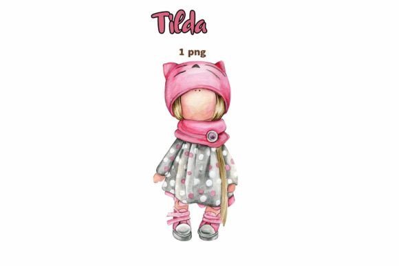 Watercolor Hand Drawn Doll Tilda: A Fresh Illustration for Brand Storytelling