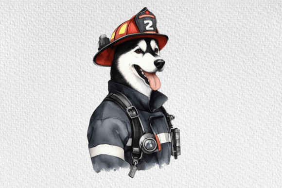 Watercolor Husky Dog FireFighter PNG: A Designer’s Real-World Review