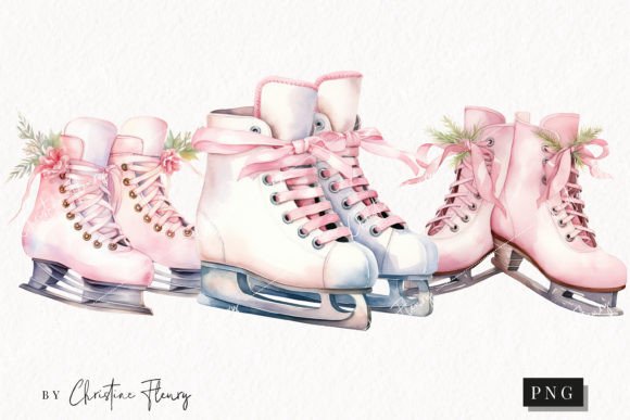 Watercolor Pink Ice Skates Clipart: A Designer’s Real-World Embroidery Review