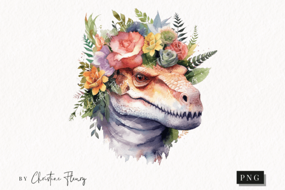 Watercolor Raptor Clipart: A Craft-Friendly Illustration for Dino Lovers