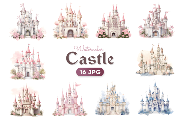 Watercolor White Castle Clipart: A Designer’s Review for Local Business Branding & Packaging